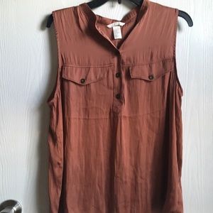 H&M silky copper blouse